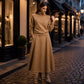 💞 Two Pieces, Effortlessly Elegant ❄️ Women's Turtleneck Top & Maxi Skirt Set