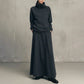 💞 Two Pieces, Effortlessly Elegant ❄️ Women's Turtleneck Top & Maxi Skirt Set
