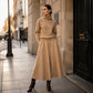 💞 Two Pieces, Effortlessly Elegant ❄️ Women's Turtleneck Top & Maxi Skirt Set