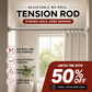 🛏️🔧Adjustable No-Drill Tension Rod – Damage-Free Install, Anti-Slip & Multi-Purpose, Max 15KG Load 🏠