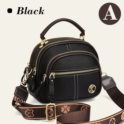 👜Classic Multifunctional Compartments Adjustable Wide Shoulder Strap PU Leather Crossbody Bag