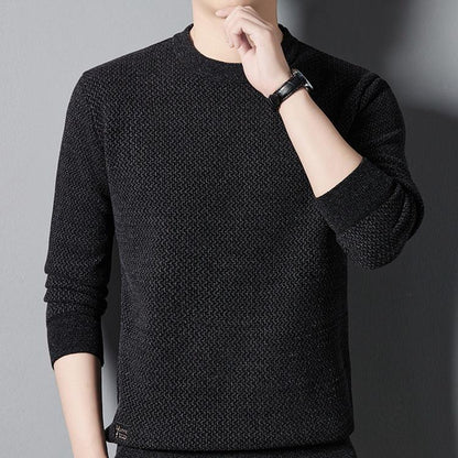 Men's Warm Cozy Lined Crewneck Top - Ideal Gift