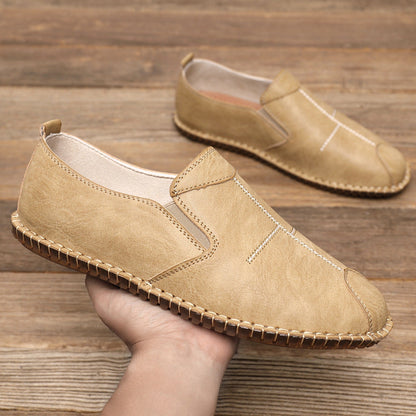 Men's PU Leather Loafers Comfortable Flat Shoes