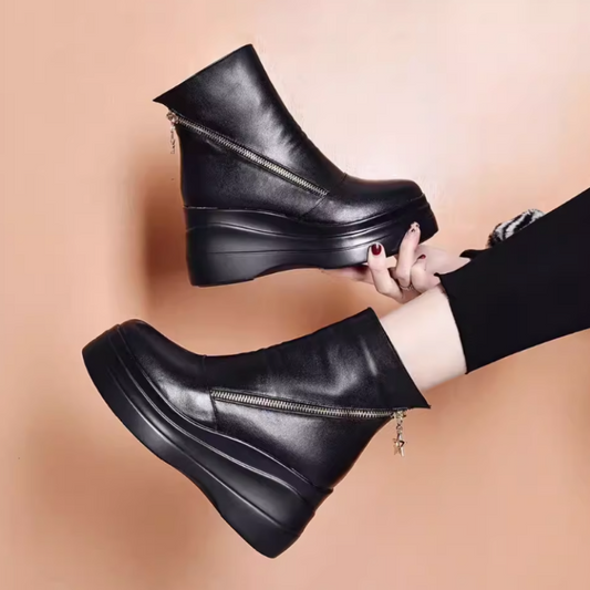 🔥Free shipping🔥Fashion Faux Leather Ankle Boots for Women