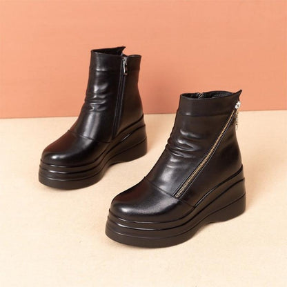 🔥Free shipping🔥Fashion Faux Leather Ankle Boots for Women