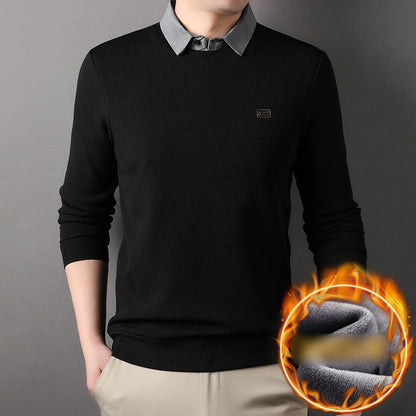 🔥40% OFF🔥False Two-Piece Men's Warm Knit Sweater